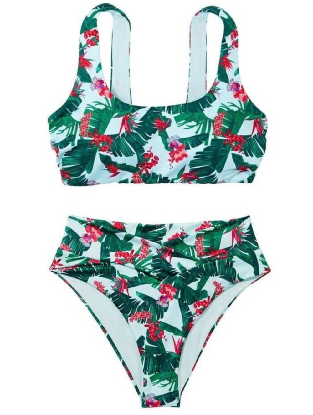 Victoria's Secret Swim Set Blue Palm Print XS NWT